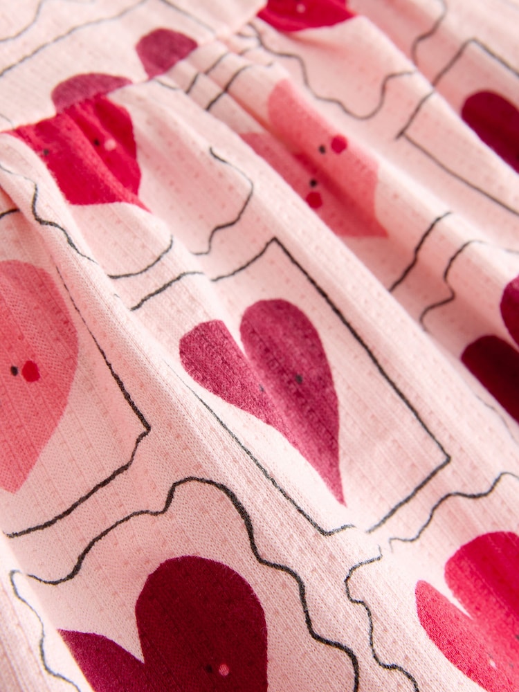 Pink Hearts Long Sleeve Jersey Dress (3mths-7yrs) - Image 8 of 8 Pink Hearts Long Sleeve Jersey Dress (3mths-7yrs) - Image 8 of 8