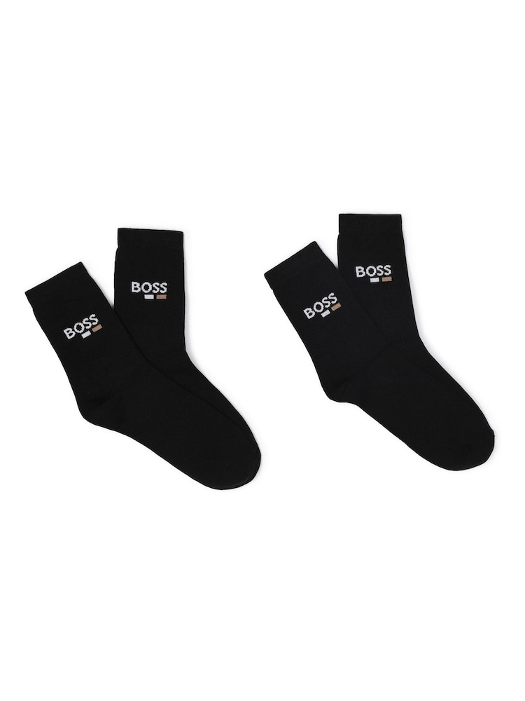BOSS Black Set of 2 Logo Socks - Image 1 of 4