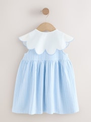 Blue Striped Collared Summer Dress (3mths-7yrs) - Image 6 of 8