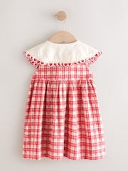 Red Check Collared Summer Dress (3mths-7yrs) - Image 6 of 8