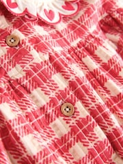 रातो Check - कलर भएको गर्मीको पोशाक (3महिना-7वर्ष) - 8मध्ये 8 तस्बिर