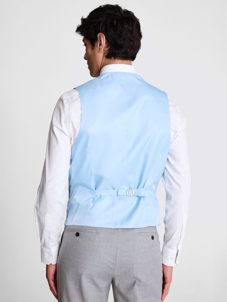 MOSS Grey Tailored Fit Stretch Waistcoat - Image 2 of 3