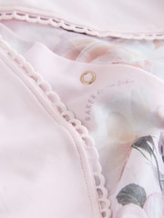 Baker by Ted Baker Pink Overlay Floral Sleepsuit - Image 3 of 7