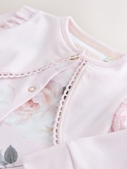 Baker by Ted Baker Pink Overlay Floral Sleepsuit - Image 4 of 7