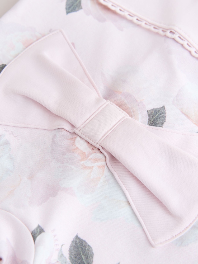 Baker by Ted Baker Pink Overlay Floral Sleepsuit - Image 7 of 7