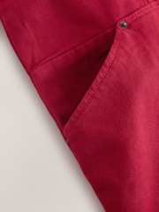 Rot - Denim Zip Through Mini Polo Dress - Bild 9 von 9