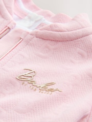 Baker by Ted Baker Pink Quilted Jacquard Jacket, T-Shirt & Joggers Set 3 Piece - Image 5 of 6