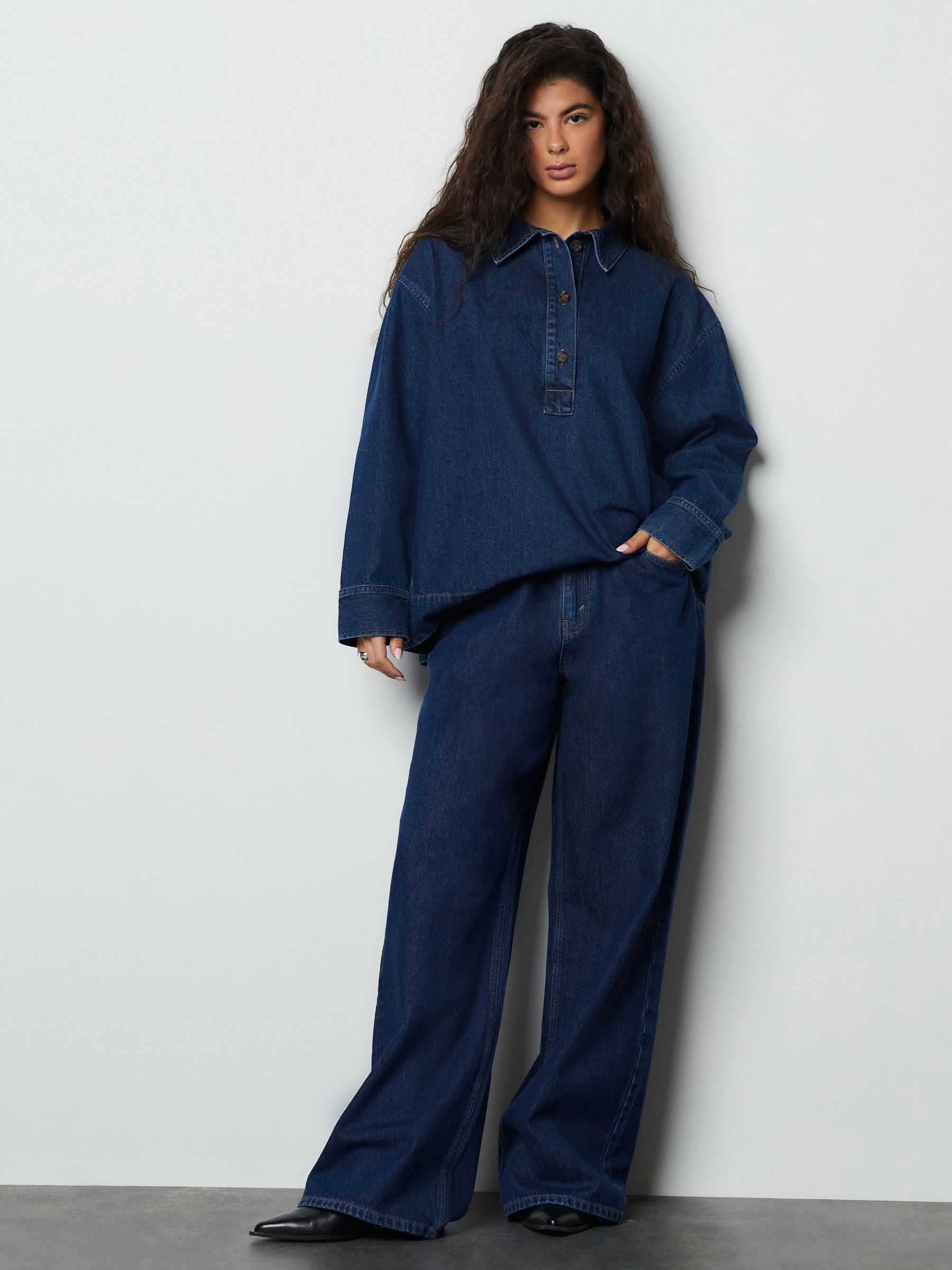 Buy Indigo Blue Overhead Long Sleeve Shirt from Next USA