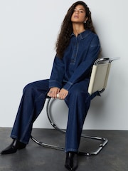 Denim Dark Blue Overhead Long Sleeve Shirt - Image 3 of 11