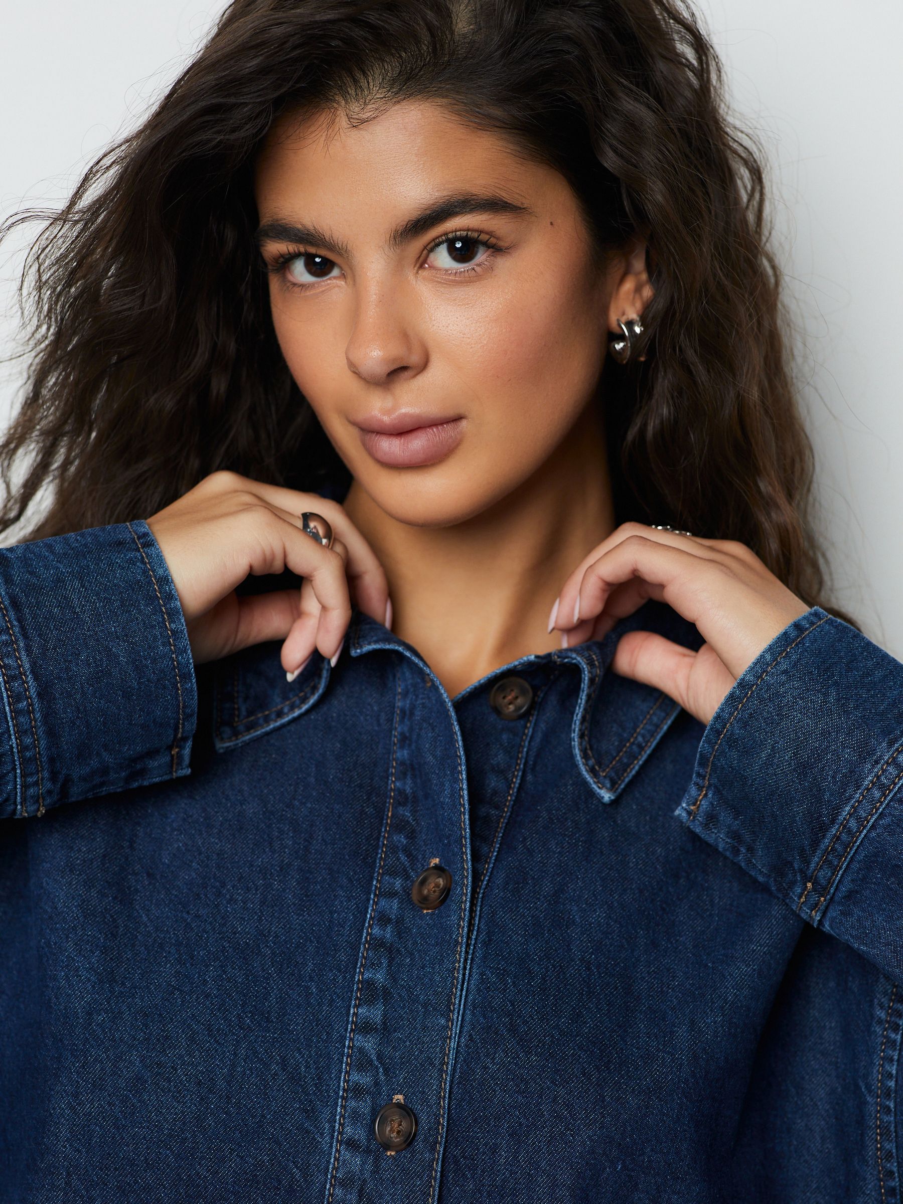 Buy Indigo Blue Overhead Long Sleeve Shirt from Next Canada