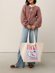 Cream Lobster Print Shopper Bag - Image 10 of 11