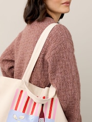 Cream Lobster Print Shopper Bag - Image 9 of 11