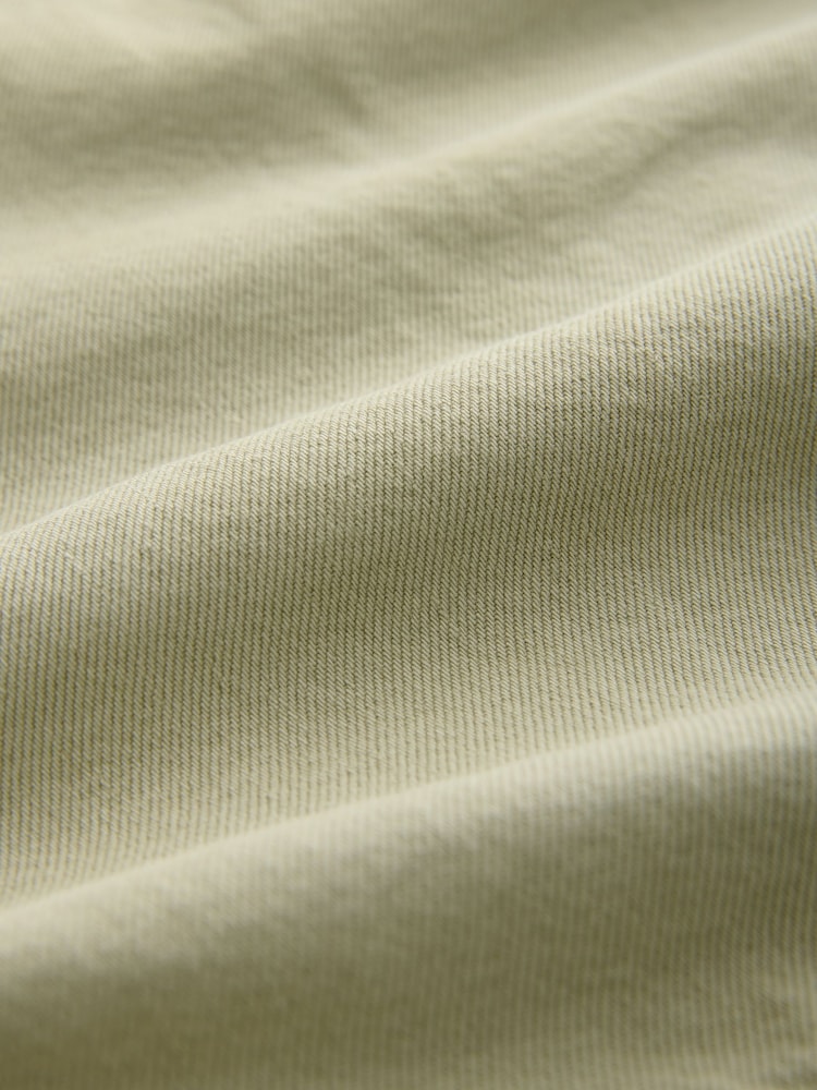 Khaki Green Denim Funnel Neck Zip Through Drawstring Jacket - Image 7 of 7