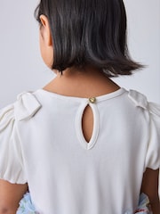 Albastru - Baker by Ted Baker Floral Ruffle Mesh Mockable Blue Dress - Imaginea 5 din 7