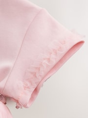 Baker by Ted Baker Pink Mesh 3D Bow Skirted Mockable Dress - Image 5 of 7