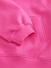 Baker by Ted Baker 2 Piece Oversized Script Pink Hoodie & Cycle Shorts Set - Image 11 of 11