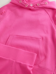 Baker by Ted Baker 2 Piece Oversized Script Pink Hoodie & Cycle Shorts Set - Image 8 of 11