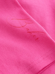 Baker by Ted Baker 2 Piece Oversized Script Pink Hoodie & Cycle Shorts Set - Image 9 of 11