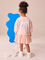 Pink Peppa Pig & Evie Pig Sweat Mesh Dress (3mths-7yrs) - Image 1 of 9