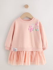 Pink Peppa Pig & Evie Pig Sweat Mesh Dress (3mths-7yrs) - Image 6 of 9