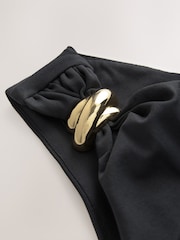 Black Soft Touch One Shoulder Hadware Top - Image 10 of 10