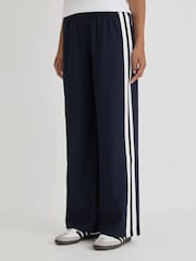 4th & Reckless Blue Side Stripe Wide Leg Tammy Trousers - Image 1 of 2