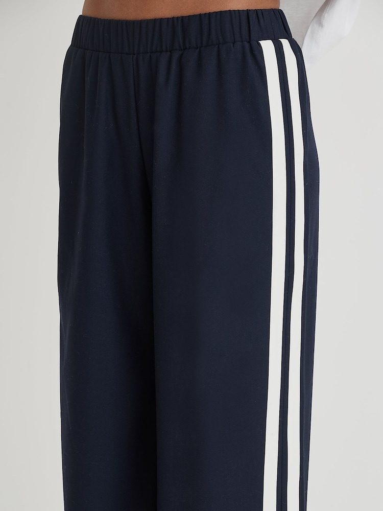 4th & Reckless Blue Side Stripe Wide Leg Tammy Trousers - Image 2 of 2