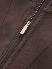 Baker by Ted Baker 2 Piece Chocolate Zip Neck Sweat & Flare Set - Image 3 of 8