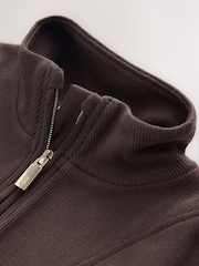 Baker by Ted Baker 2 Piece Chocolate Zip Neck Sweat & Flare Set - Image 4 of 8