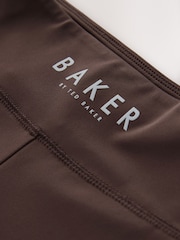 Baker by Ted Baker 2 Piece Chocolate Zip Neck Sweat & Flare Set - Image 7 of 8