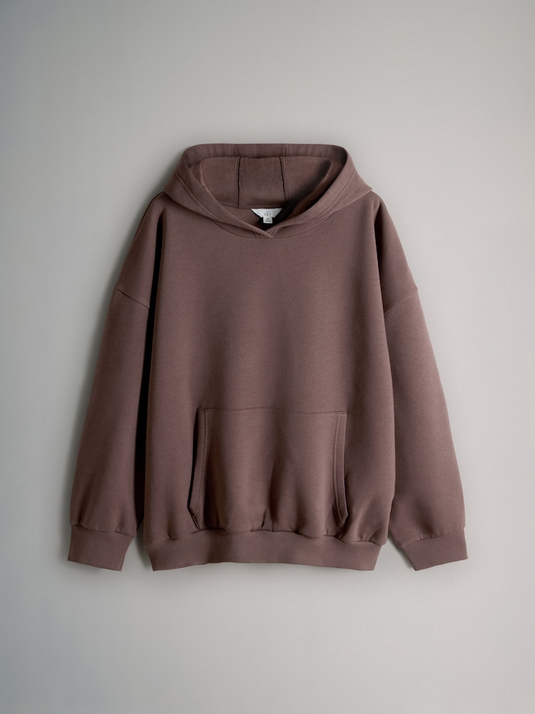 The Set 2 Pack Relaxed Hoodie Chocolate Brown/Pink - Image 2 of 5