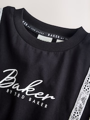 Schwarz - Baker by Ted Baker 2 -teiliges T-Shirt- und Shorts-Set mit Spitzenbesatz - Bild 10 von 10