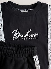 Schwarz - Baker by Ted Baker 2 -teiliges T-Shirt- und Shorts-Set mit Spitzenbesatz - Bild 3 von 10