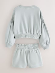 Baker by Ted Baker 2 Piece Metal Boxy Shirred Sweater & Shorts Set - תמונה 10 מתוך 14