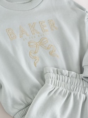 Baker by Ted Baker 2 Piece Metal Boxy Shirred Sweater & Shorts Set - תמונה 14 מתוך 14