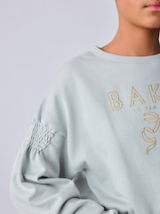 Baker by Ted Baker 2 Piece Metal Boxy Shirred Sweater & Shorts Set - תמונה 4 מתוך 14