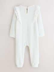 Baker by Ted Baker Textured Bow Long Sleeve Romper - Image 2 of 7