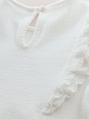 Baker by Ted Baker Textured Bow Long Sleeve Romper - Image 6 of 7