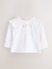 Baker by Ted Baker 2 Piece Jacquard Bow Dungaree & T-Shirt Set - Image 3 of 6