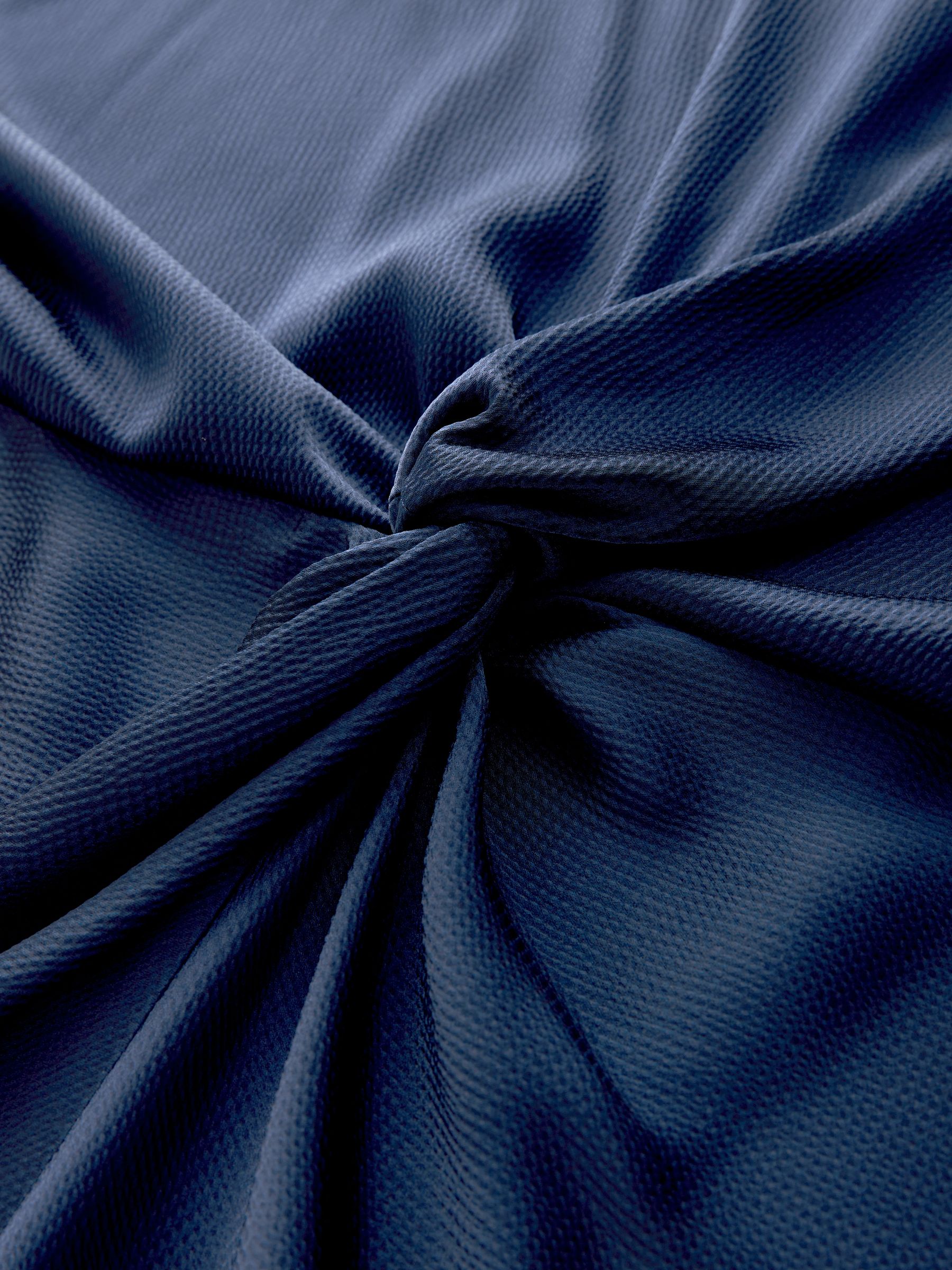 Buy Navy Blue Twist Front Long Sleeve Satin Maxi Dress from Next