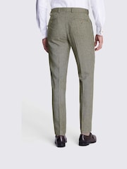 MOSS Green Slim Fit Sage Herringbone Trousers - Image 2 of 3