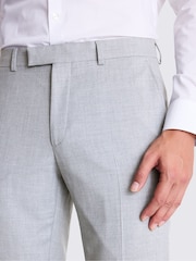 MOSS Grey Slim Fit Grey Stretch Trousers - Image 3 of 3