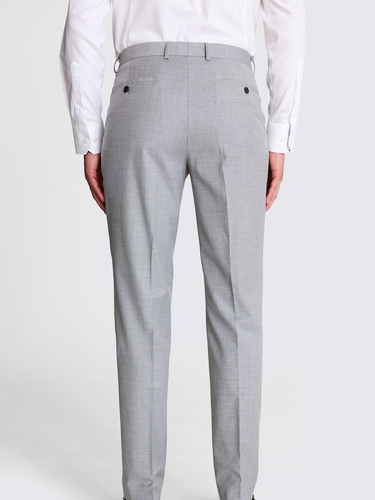 MOSS Tailored Fit Grey Stretch Trousers - Slika 2 iz 3