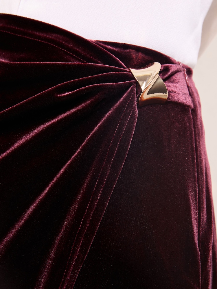 Friends Like These Burgandy Red Velvet Mini Skort - Image 4 of 4