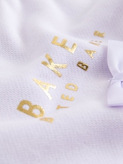 Baker by Ted Baker 2 Piece Satin Bow Bubble Hem Sweat Top & Flare Leggings Set - Image 10 of 14