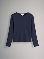 The Set 2 Pack Soft Touch Ribbed Long Sleeve Cardigan Chocolate Brown/Navy - Image 3 of 5