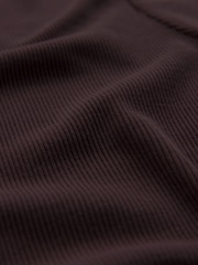 The Set 2 Pack Soft Touch Ribbed Long Sleeve Cardigan Chocolate Brown/Navy - Image 4 of 5