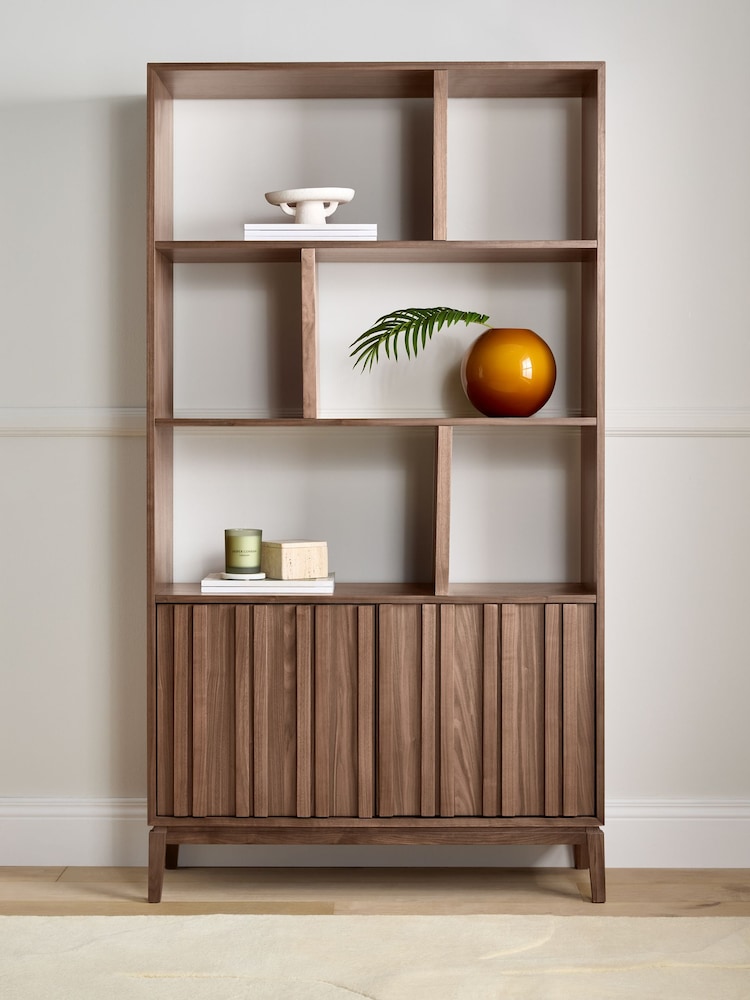 Jasper Conran London Walnut Belgrave Shelving Unit - Image 1 of 8 Jasper Conran London Walnut Belgrave Shelving Unit - Image 1 of 8