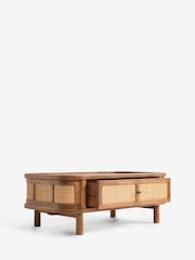 Clarke and Clarke Cane and Mango Wood Aspley Storage Coffee Table - Image 7 of 8