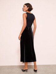 Friends Like These Black Petite Velvet Maxi Skirt - Image 4 of 4